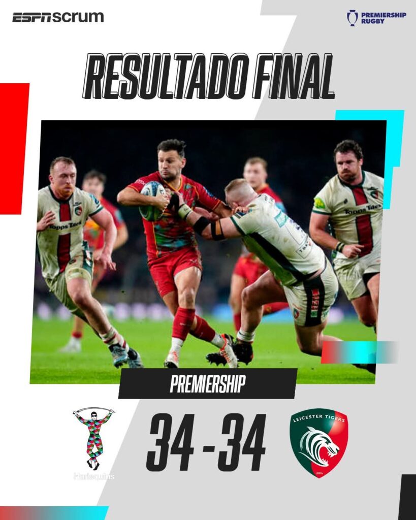 tigers harlequin empate